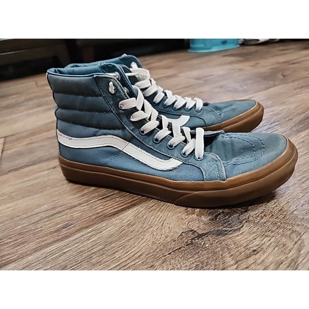 Vans Sk8 Hi Top Sneakers men's 7 Women's 8.5 Dark Green Gum Skate Shoes 721494